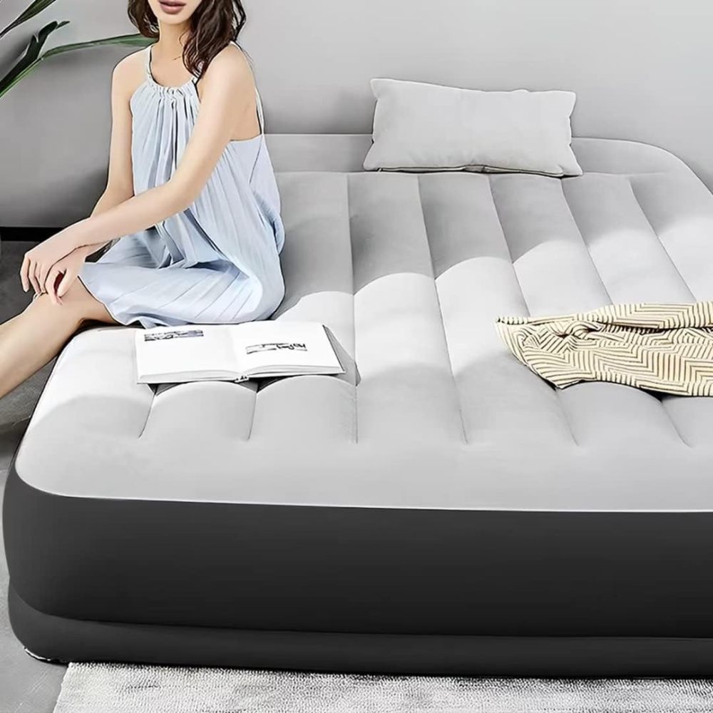 RINIUL Airbeds Inflatable beds Simple Inflatable beds Outdoor Camping Tent Folding Portable Inflatable beds - Queen Size