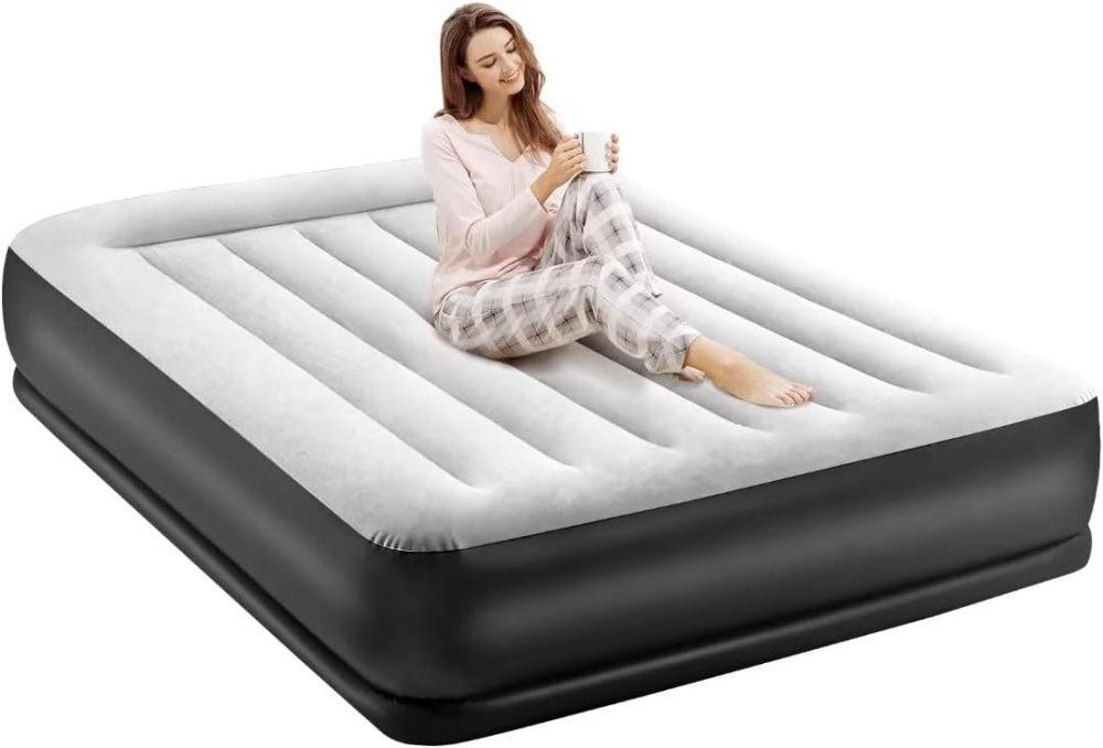 RINIUL Airbeds Inflatable beds Simple Inflatable beds Outdoor Camping Tent Folding Portable Inflatable beds - Queen Size
