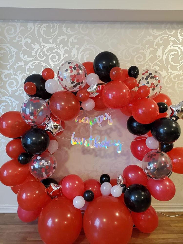 LANGXUN Large Size 5ft Gold Metal Round Balloon Arch kit Decoration, for Wedding Birthday Party Decoration, Graduation Decorations and Baby Shower Photo Background