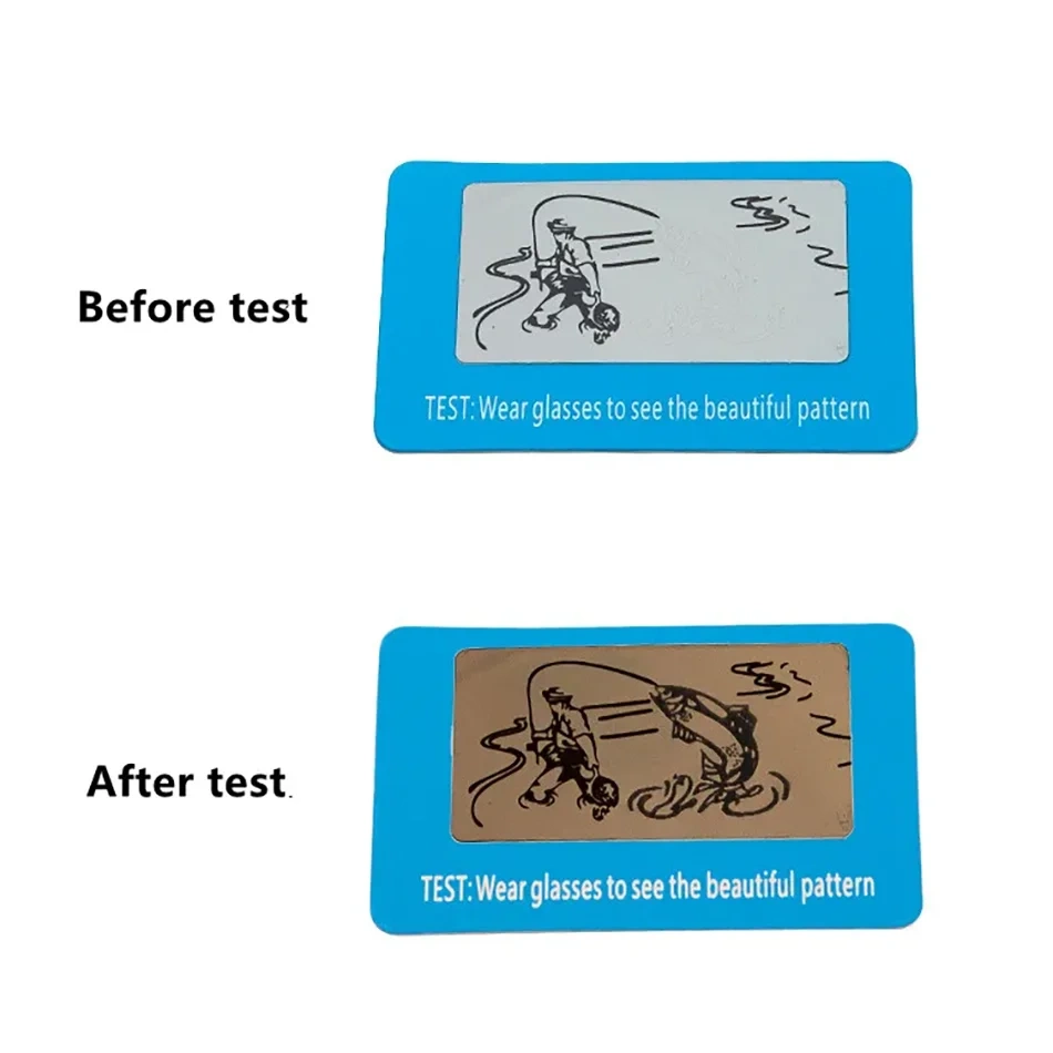 10pcs/lot Glasses To Check Polarized Test Card Help You To Check You Sunglasses Polarized for Testing Polarizing Lens