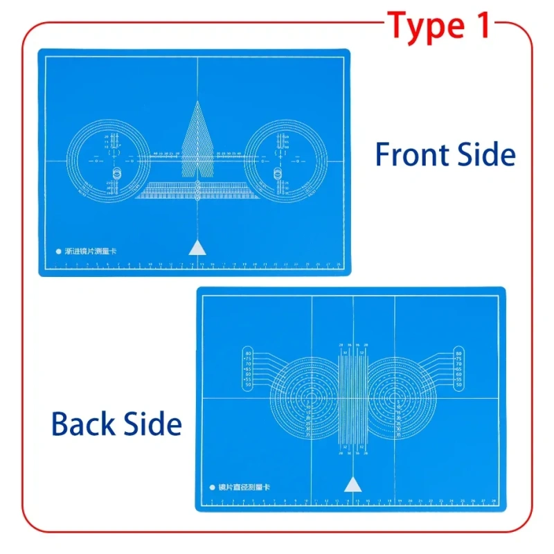 Double-sided Glasses Frame Adjustment Progressive Test Card External Opening Angle Measurement Repair for Optical Shop