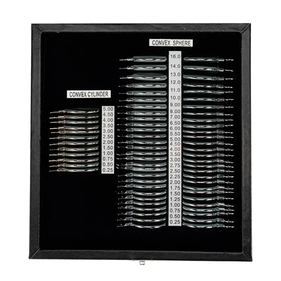 AIST China optical trial lens set Ophthalmic lens kit Optometry eye testing box JS-68  With sliver Metal Rim