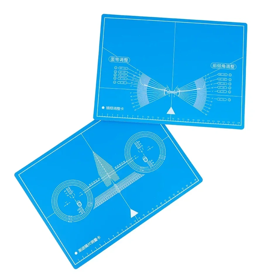 Double-sided Glasses Frame Adjustment Progressive Test Card External Opening Angle Measurement Repair for Optical Shop