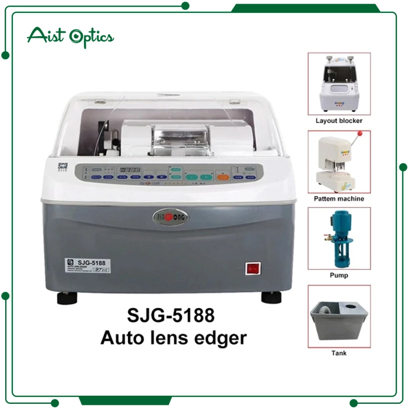 AIST SJG-5188 Auto Lens Edger Grinder Cutter Glass Polishing Beveller For PC CR GC Glasses Optical Automatic Cutting Machine
