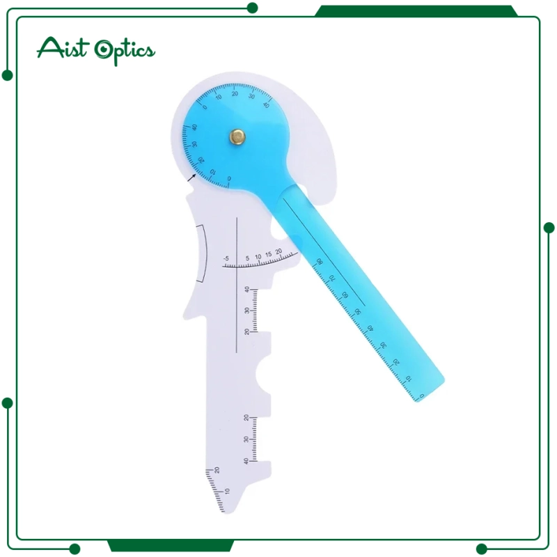Eyeglasses Accessories Set with Multifunctional Frame Measuring Tool, Plastic Pupillary Distance Ruler