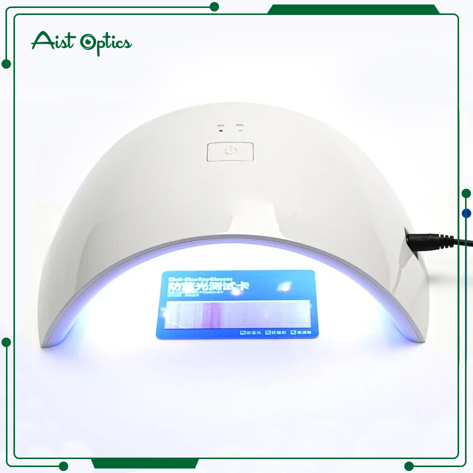 Lens Discoloration Test Color Changing Lens UV Tester Photochromic  Detector Anti Blue-ray Glasses Measurer with 15 LED Lights