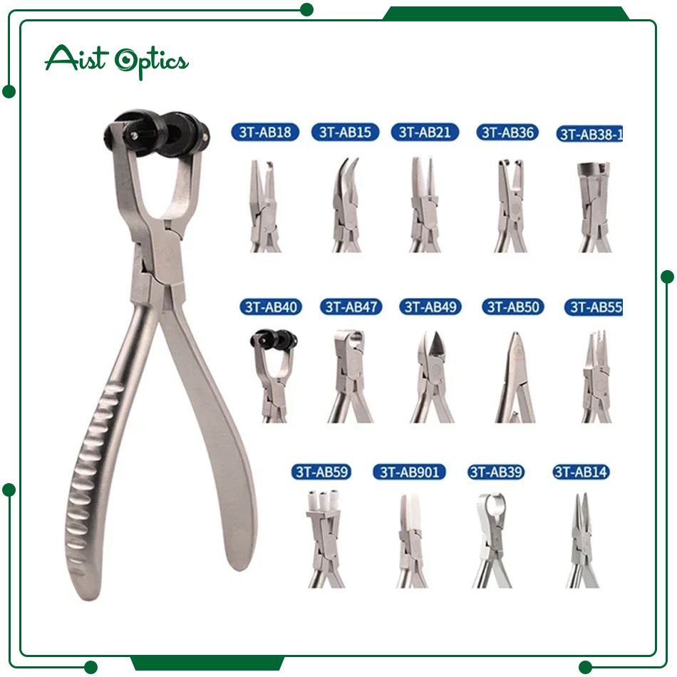 Glasses plier set several types for option spectacle adjusting plier glasses pliers tool nose pad arm temple bridge adjustment