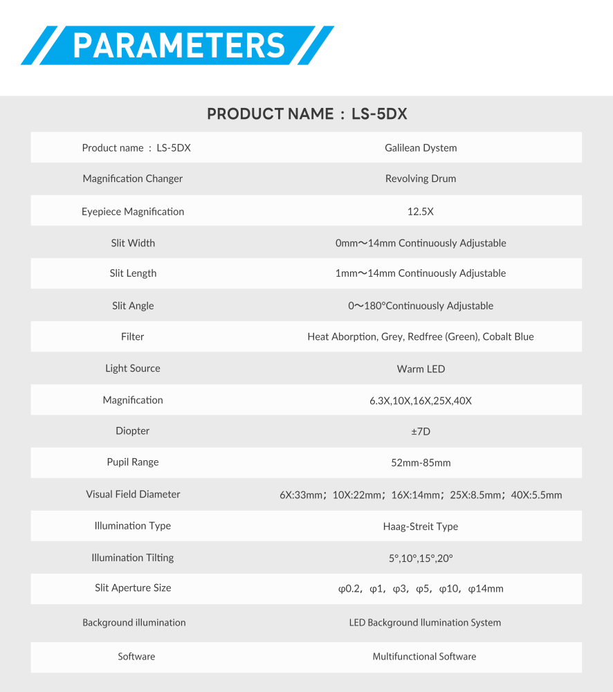 LS-5DX Digital Slit Lamp