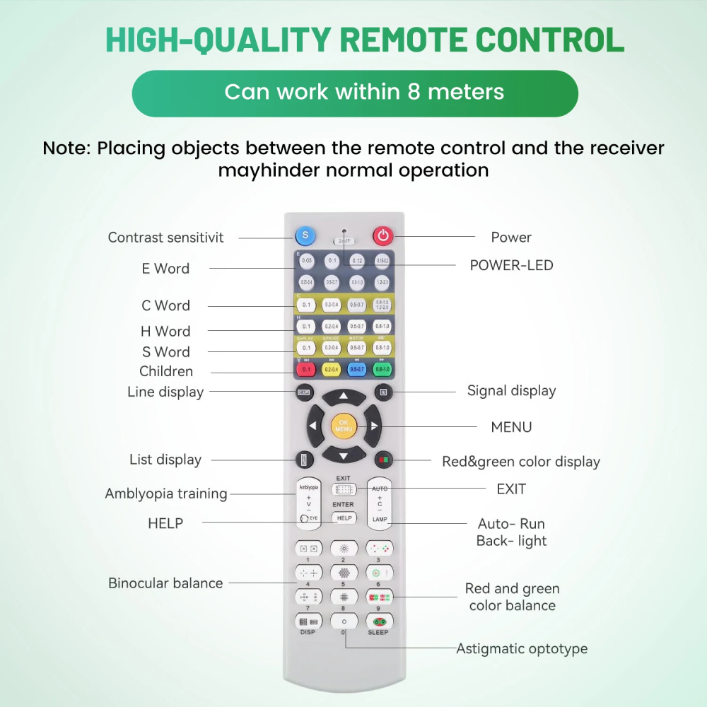 Lcd Vision Chart with Remote Control