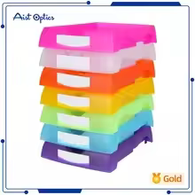 Optical Colorful Plastic Flat Eye Shop Working Job Tray Turnover Case Eyeglasses Accessories Turnover Box