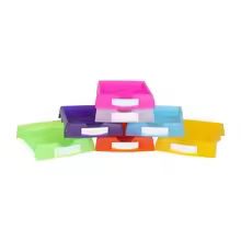 Optical Colorful Plastic Flat Eye Shop Working Job Tray Turnover Case Eyeglasses Accessories Turnover Box