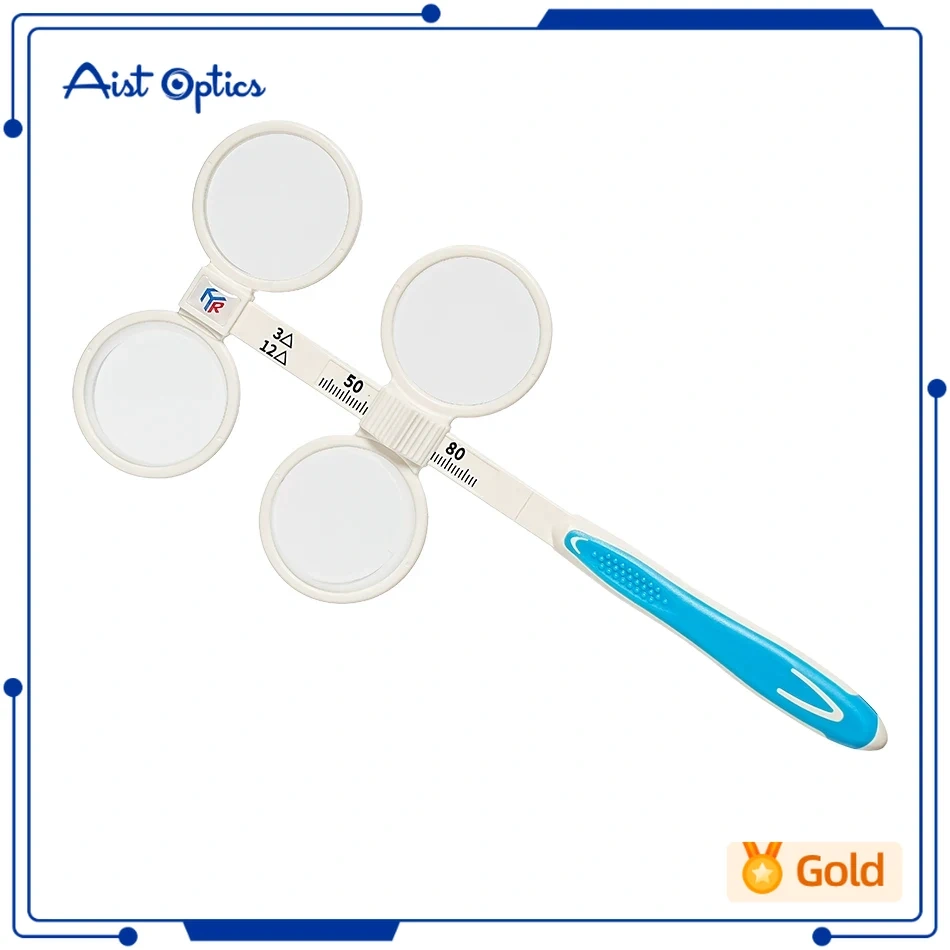 Optical Adjustable Optometry Prism 3/12△ Lens Flipper Adjustable Pupil Distance for Training Refractive Calibration