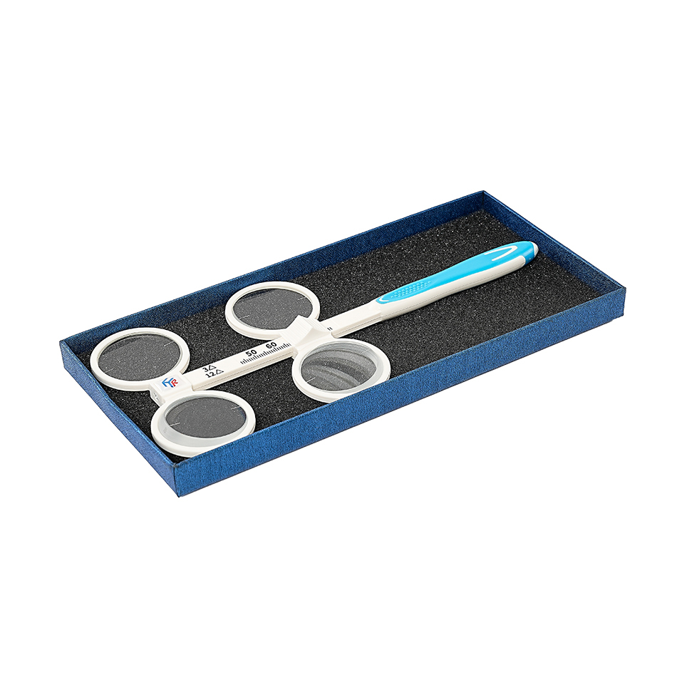 Optical Adjustable Optometry Prism 3/12△ Lens Flipper Adjustable Pupil Distance for Training Refractive Calibration