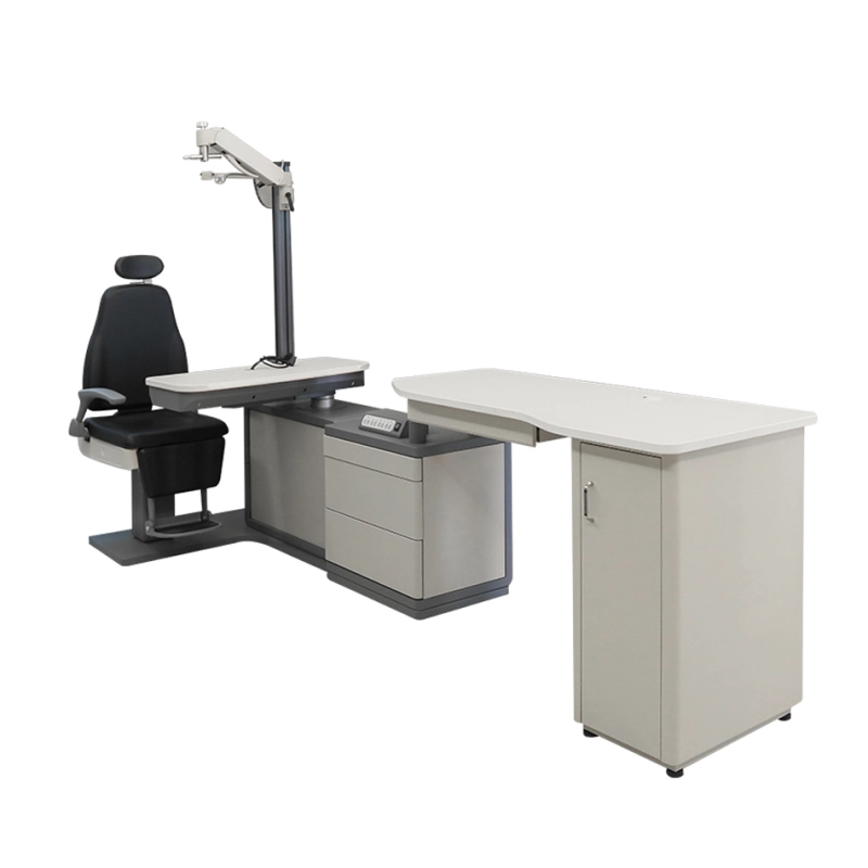 Integrated Optometry Table Optometry Unit Lifting Platform Combination Table Bull Eye Swing Arm with Chair Lift Extended Desktop