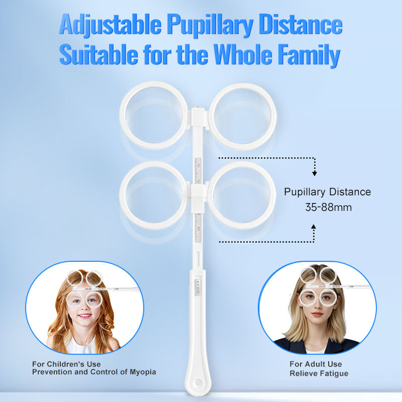 Vision Training Kit for Kids Dual Sided Mirror Flipper Set Adjustable Pupillary Distance Anti Reflective Includes Visual Acuity Cards Occlusion Patch and Accessories for Scientific Eye Care