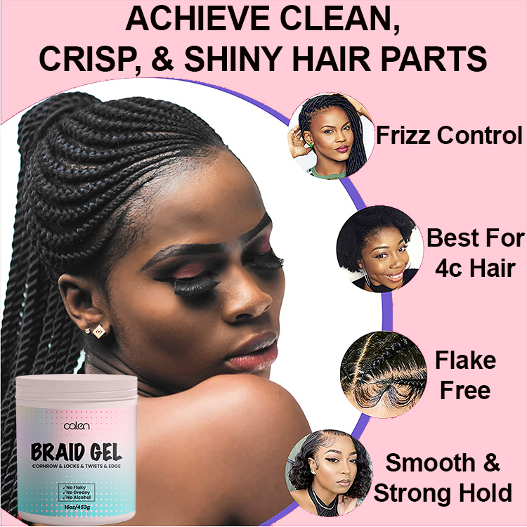 Braiding Gel Edges Extreme Hold Locks Twist Cornrow Braid Gel,oalen cosmetics
