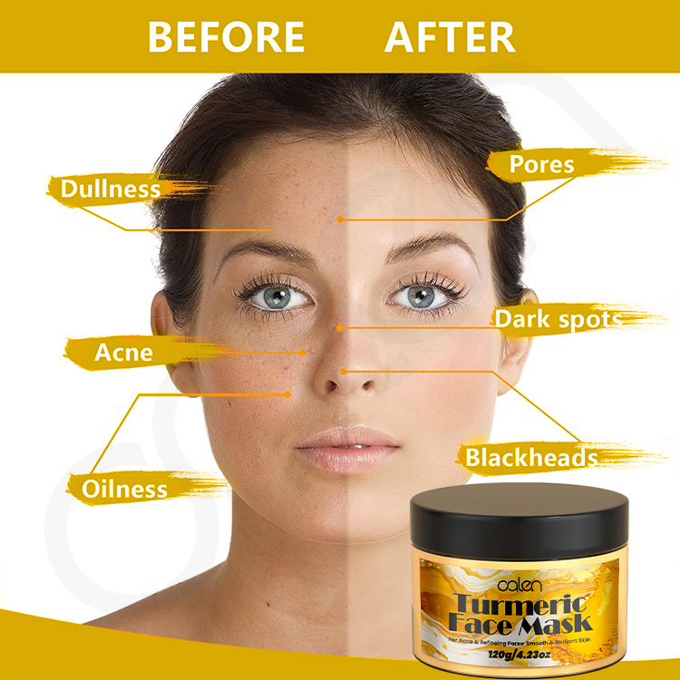 Anti Wrinkle Turmeric Face Scrub Mask,oalen cosmetics