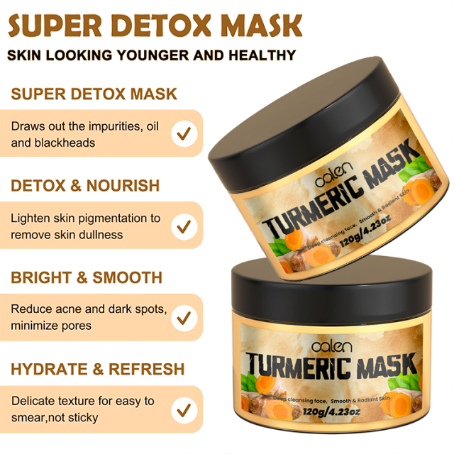 Anti Wrinkle 120G Turmeric Face Mask,oalen cosmetics
