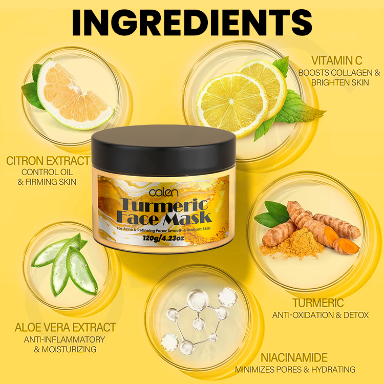 Anti Wrinkle Turmeric Face Scrub Mask,oalen cosmetics