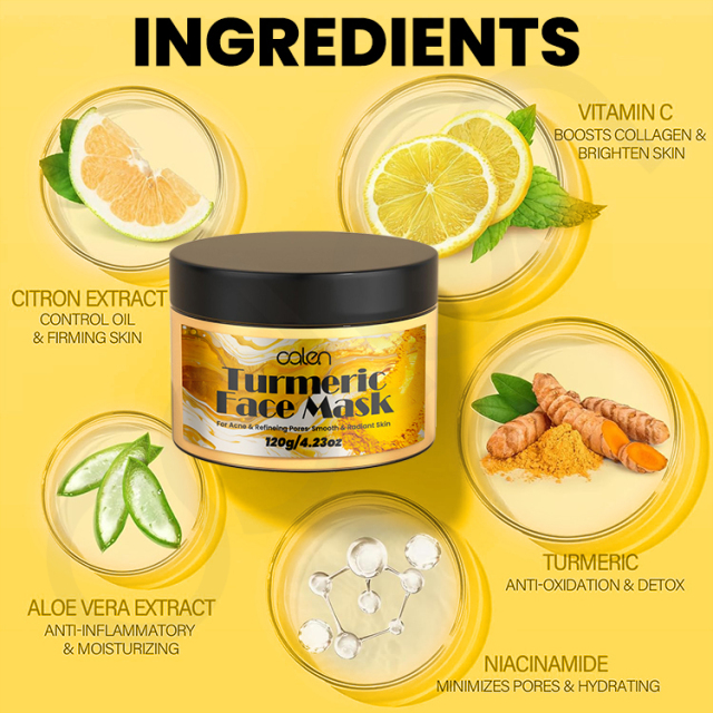 Anti Wrinkle Turmeric Face Scrub Mask,oalen cosmetics