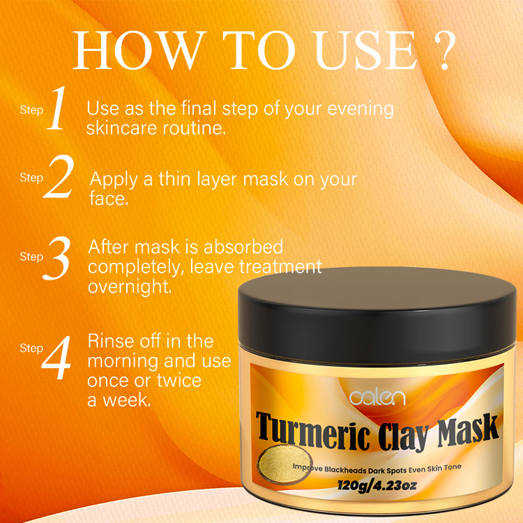 Organic Turmeric Clay Mask,oalen cosmetics