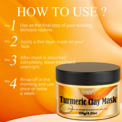 Organic Turmeric Clay Mask,oalen cosmetics