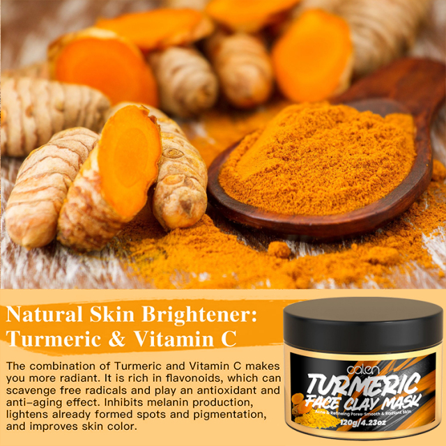 120G Turmeric Face Clay Mask,oalen cosmetics
