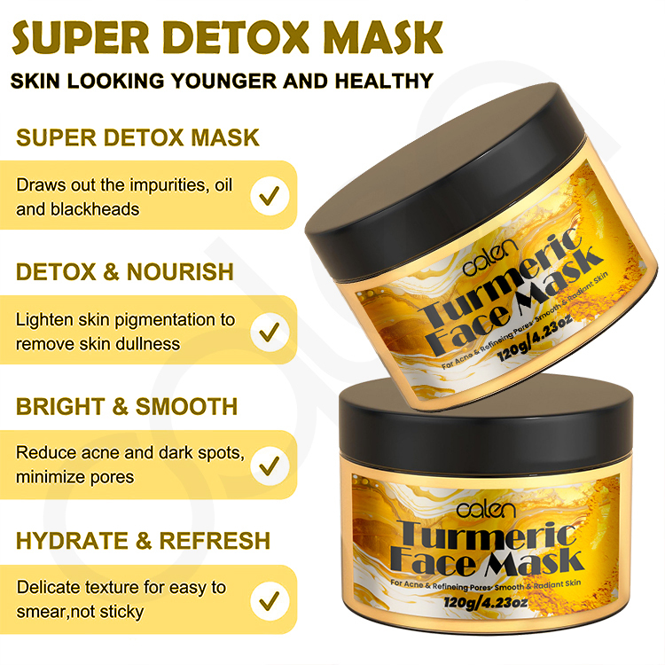 Anti Wrinkle Turmeric Face Scrub Mask,oalen cosmetics