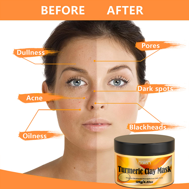 Organic Turmeric Clay Mask,oalen cosmetics