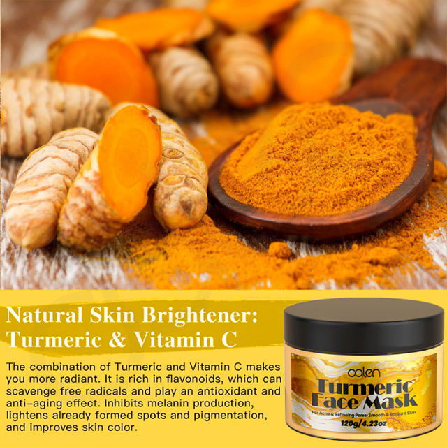 Anti Wrinkle Turmeric Face Scrub Mask,oalen cosmetics