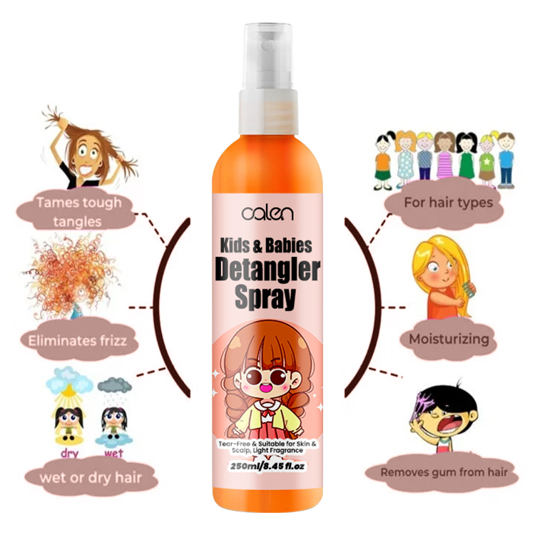 250ML Kids Mist Spray Detangler,oalen cosmetics
