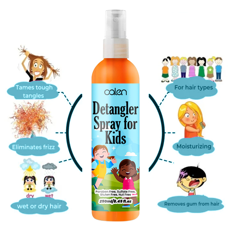 Moisturizing Kids Hair Detangler Spray,oalen cosmetics
