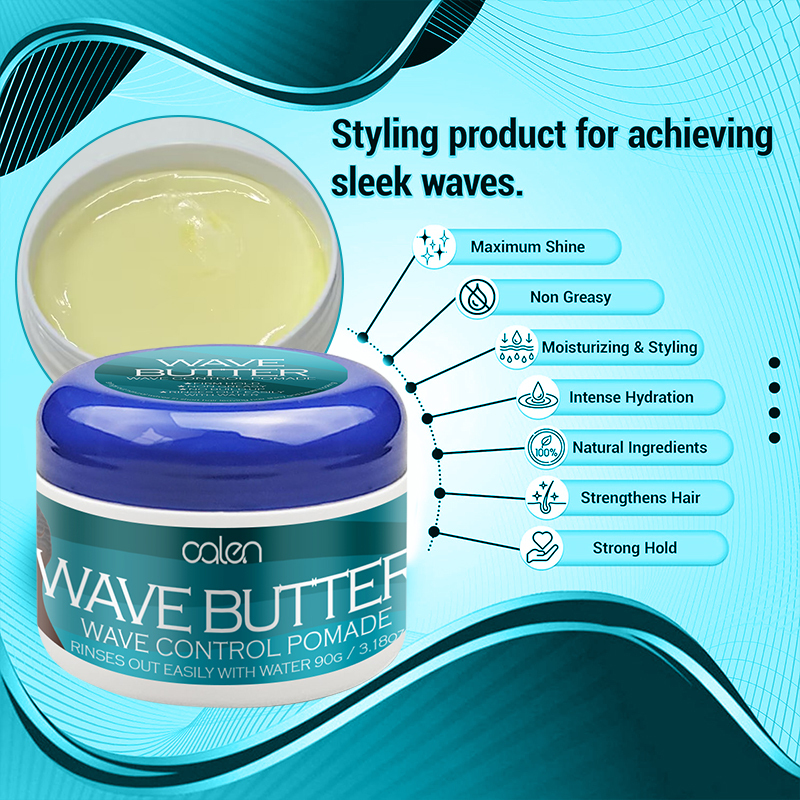 Wave Butter 3.18oz 360 Wave Grease for Men,oalen cosmetics