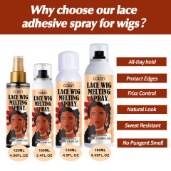 Oalen 120ml Glueless Bond Extreme Hold Glueless Lace Wig Adhesive Melt Spray,oalen cosmetics