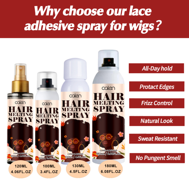 Luxfume Private Label 120ml Fast Drying Waterproof Lace Melting Aerosol Spray,oalen cosmetics