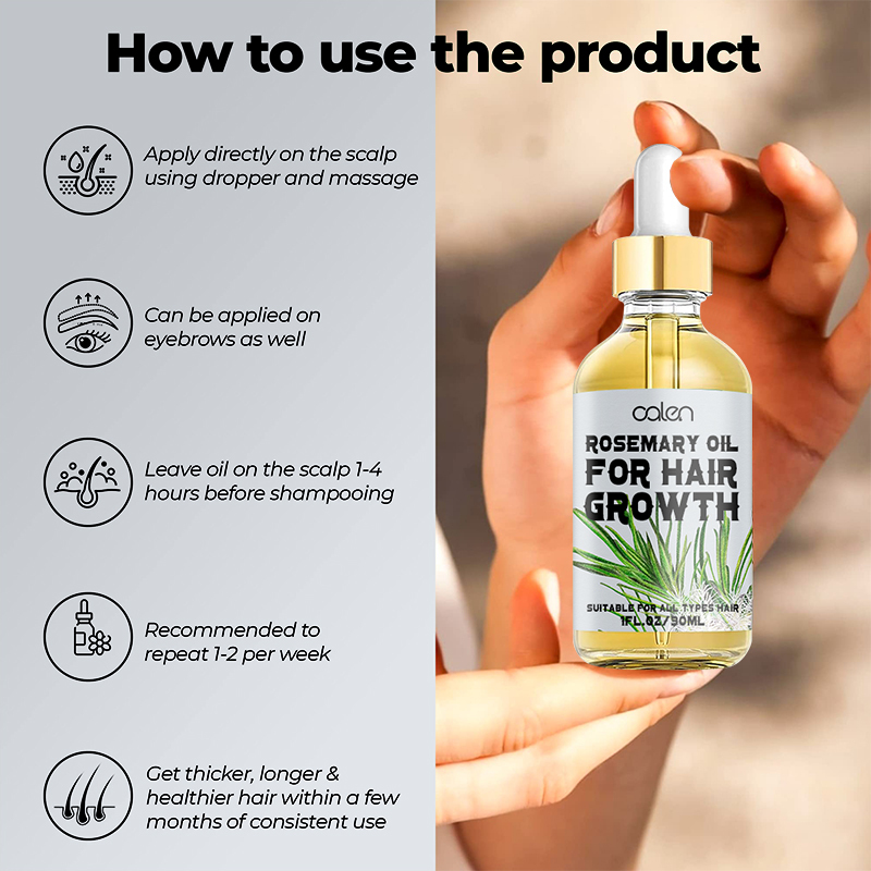 Oalen 30ML Wholesale Hair Growth Oganic Rosemary Oil,oalen cosmetics
