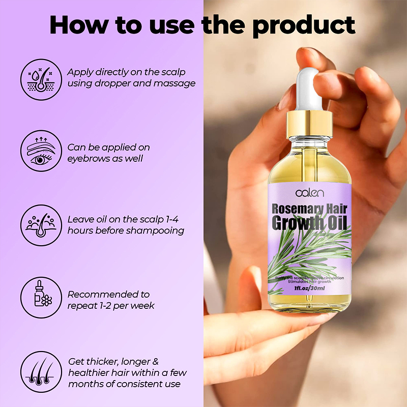 Luxfume High Quality Enhances Hair Elasticity Soothe Dry Scalp Hair Growth Rosemary Oil,oalen cosmetics