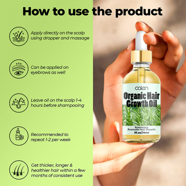 Oalen 30ML Factory ODM OEM Improves Hair Texture Intensive Deep Treatment Rosemary Oil,oalen cosmetics