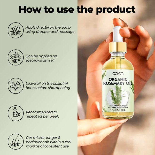 30ML Factory ODM OEM Improves Hair Texture Intensive Deep Treatment Rosemary Oil Hair,oalen cosmetics