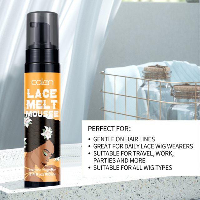 Luxfume Best Quality OEM Wig Hair Mousse 100ml Melt Glue Reducing Glue Mousse,oalen cosmetics