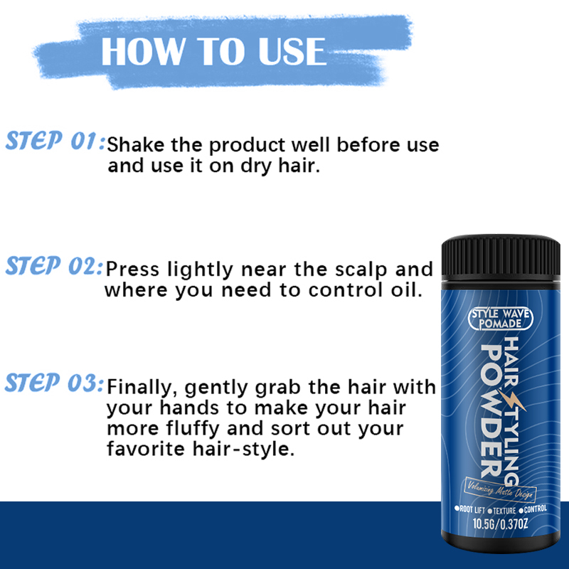 Style Wave Pomade Texturizing Long-lasting Hair Styling Powder,oalen cosmetics