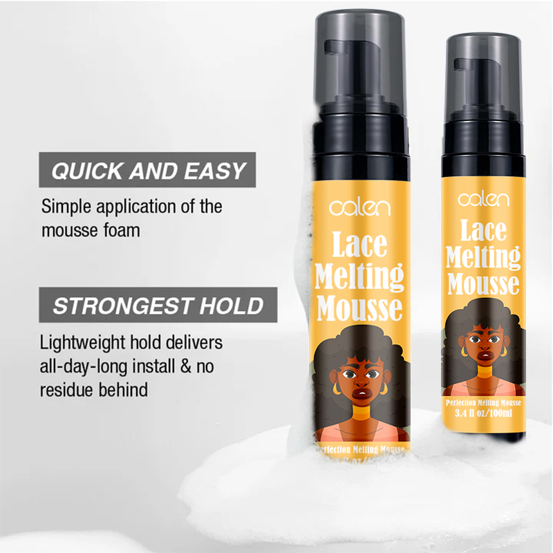 OALEN Custom Logo Control Fast Drying Lightweight Volumizing Lace Glue Melt Mousse,MY SHOP