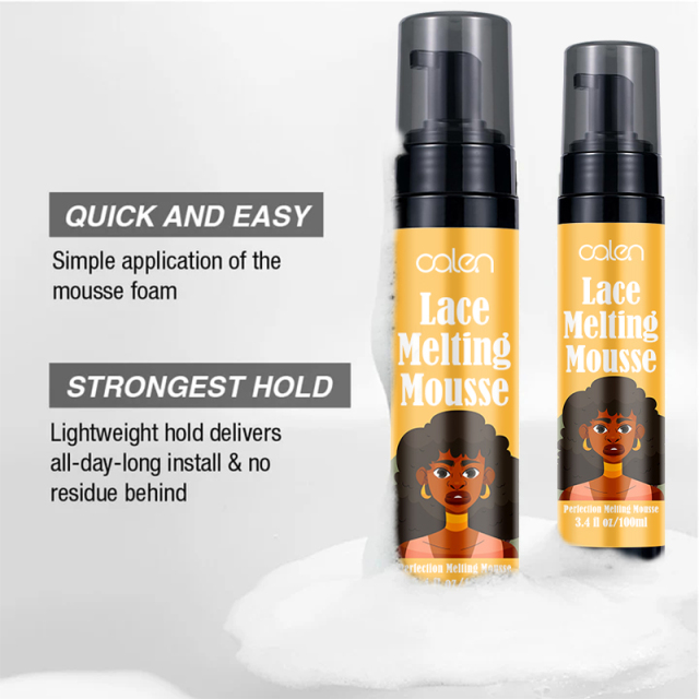 OALEN Custom Logo Control Fast Drying Lightweight Volumizing Lace Glue Melt Mousse,MY SHOP