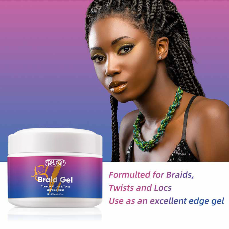 Style Wave Pomade Extreme Hold No Flaking or Drying Braid Gel,oalen cosmetics