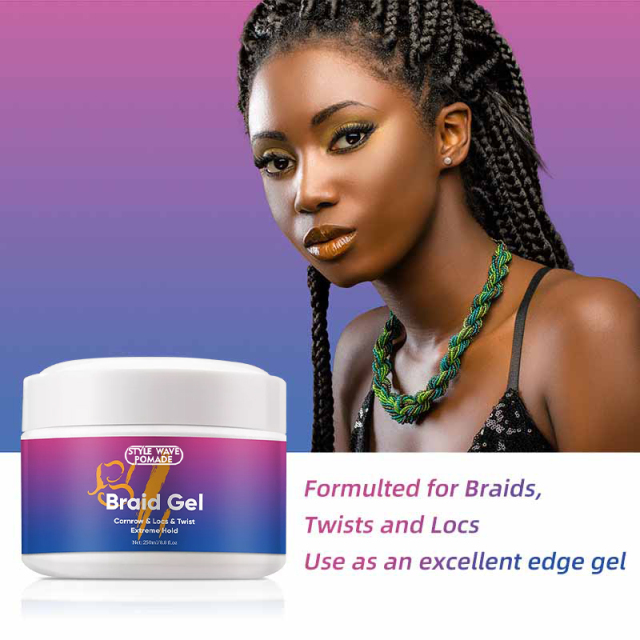 Style Wave Pomade Extreme Hold No Flaking or Drying Braid Gel,oalen cosmetics