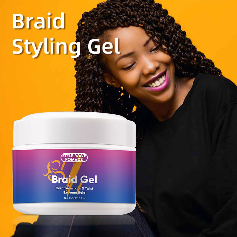 Style Wave Pomade Extreme Hold No Flaking or Drying Braid Gel,oalen cosmetics