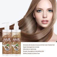 Style Wave Pomade Moisturizing Repair Hair Coconut Shampoo and Conditioner,oalen cosmetics