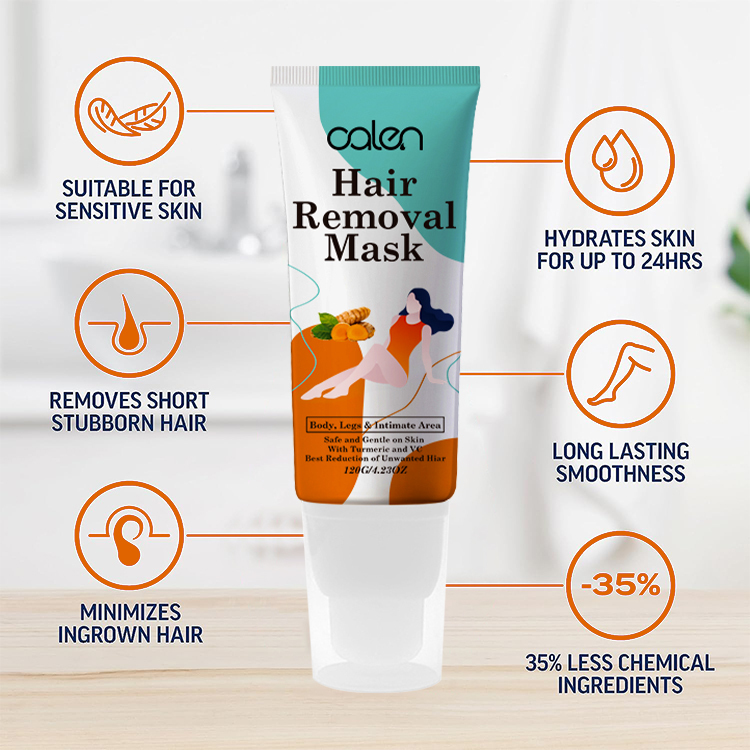 Oalen Custom 120G Soothing Skin Friendly All Skin Types Hair Remover Mask,oalen cosmetics