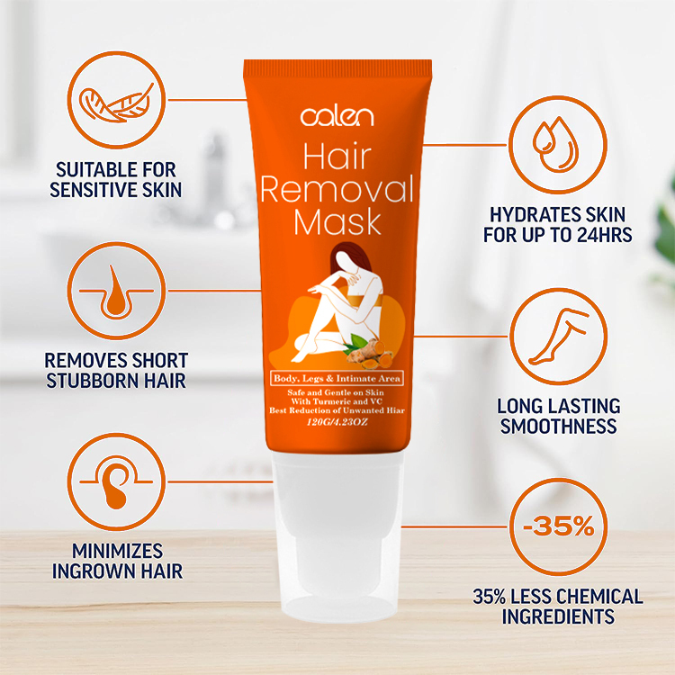 Luxfume Customs Logo 120G Gentle Soothing Natural Coconut Oil Hair Removal Mask,MY SHOP