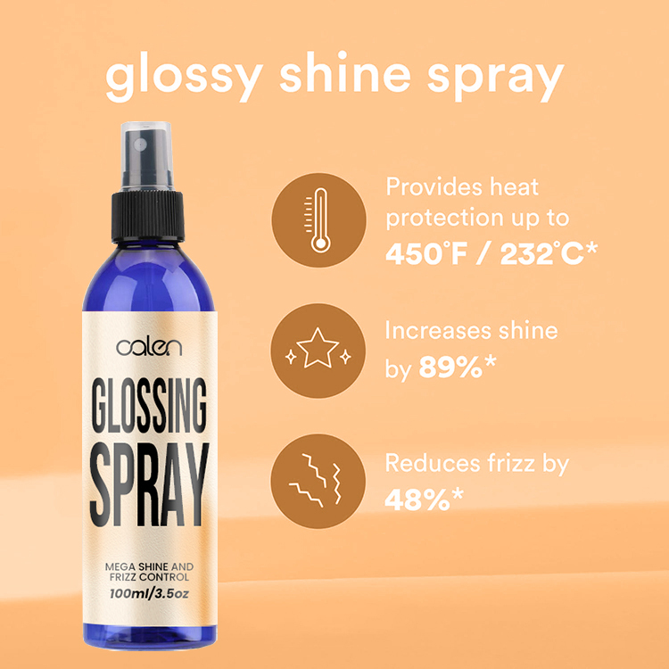 Oalen Custom Logo Mega Shine Frizz Control Hydrating Hair Shine Spray For All Hair Types,oalen cosmetics